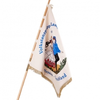 bestickte Vereinsfahne