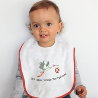 Babylätzchen nähen, Babylätzchen besticken